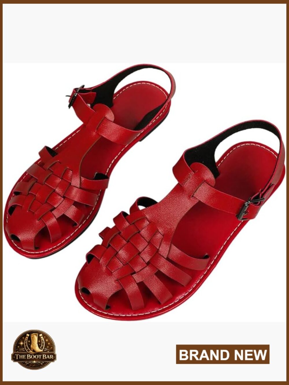 Closed Toe Huaraches Sandals Ankle Strap Slingback Flats Casual Dressy